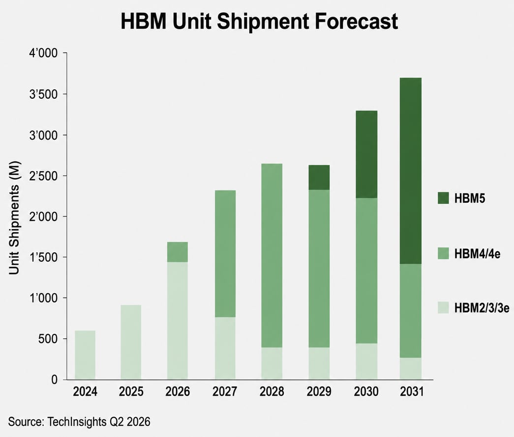 HBM Unit Shipment Forecast 2024–2031