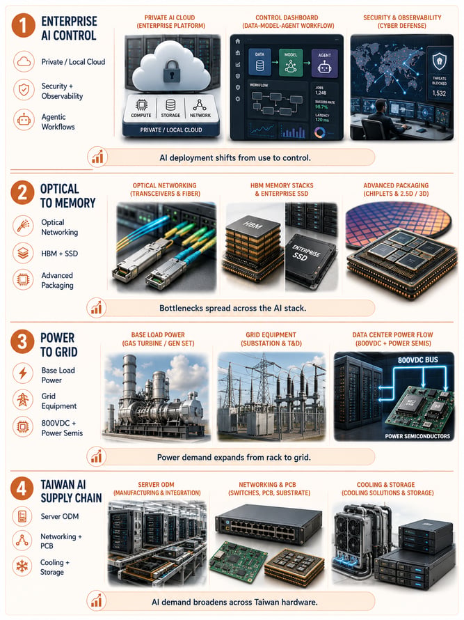 Four AI Infrastructure Investment Themes Overview